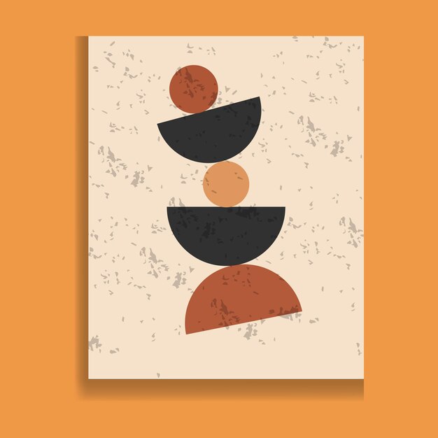 La main minimaliste créative dessine l'arrière-plan de l'art abstrait. Design pour décoration murale, carte postale, affiche