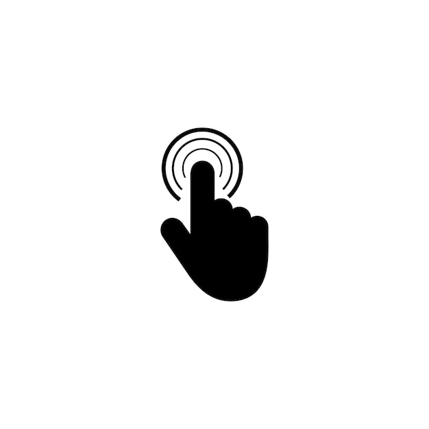 une main pointant vers le bouton qui dit la main pointant