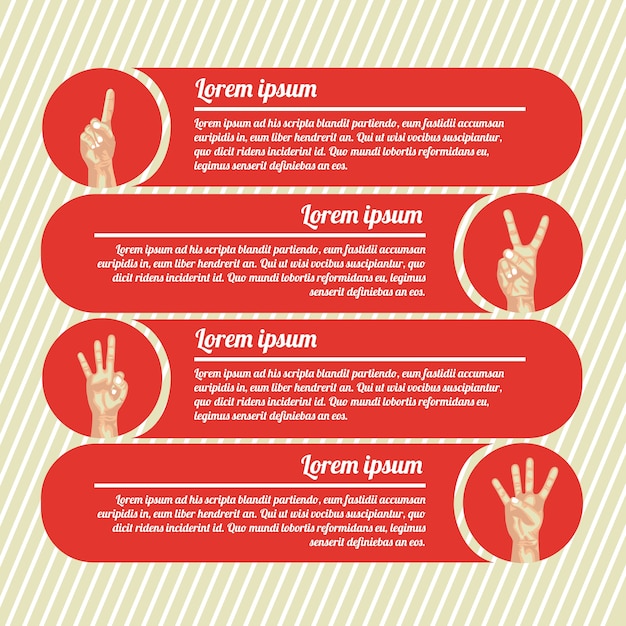 Mains Comptant L'infographie