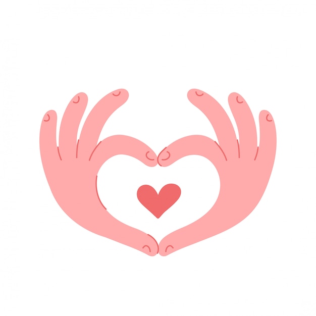 Les Mains Font Signe De Coeur