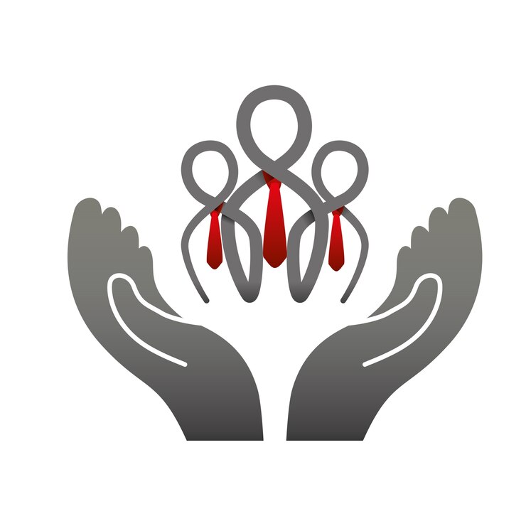 Vecteur les mains et les gens d&#39;affaires