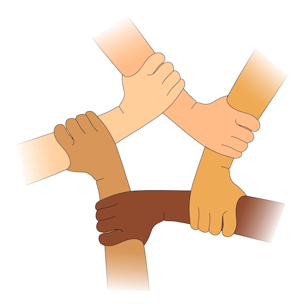 Des mains de races différentes