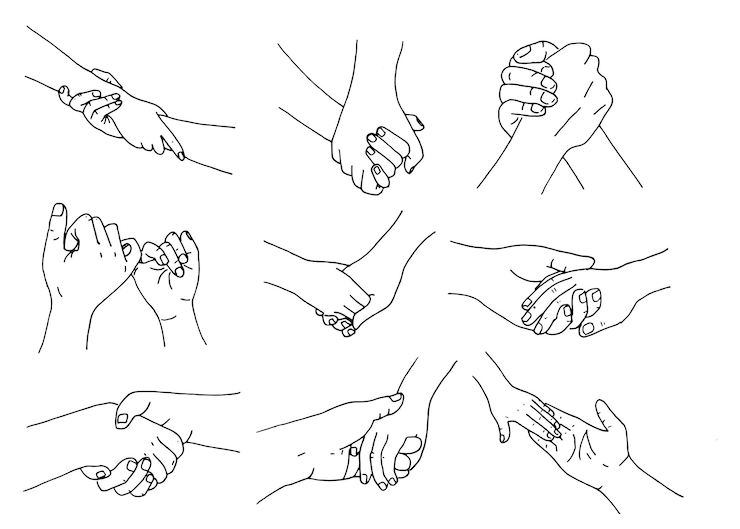 Vecteur les mains