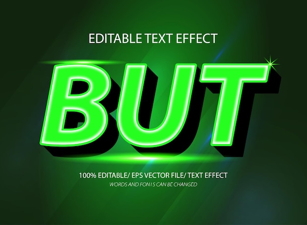 Mais l'effet de texte 3D modifiable et l'effet du style de texte modifiable