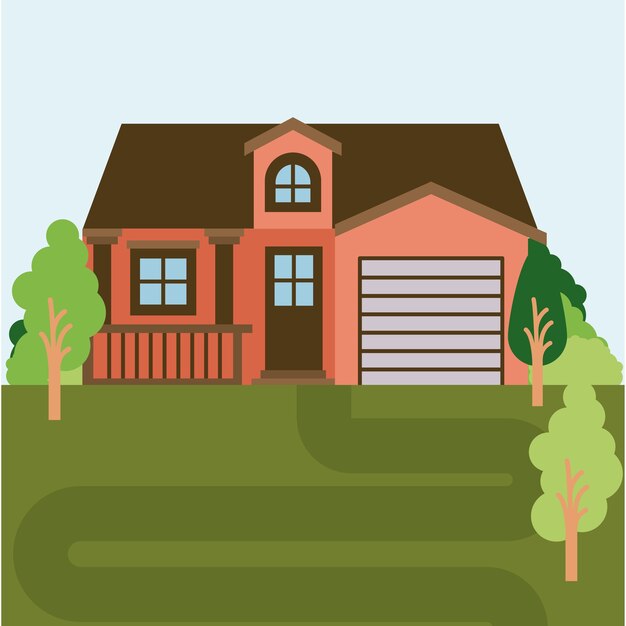 maison de campagne avec grenier et garage
