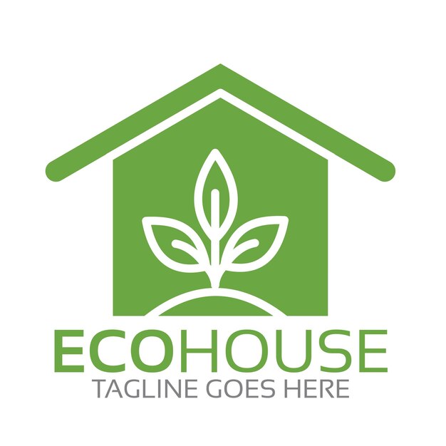 Vecteur maison eco logo