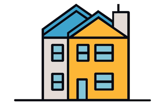 Maison icône plate maisons illustration vectorielle petite maison maison colorée maisons plates illustration