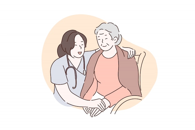 Maison de retraite, hôpital, concept de maison de soins palliatifs.