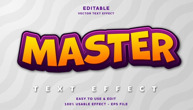maîtriser l'effet de texte modifiable avec un style moderne et simple