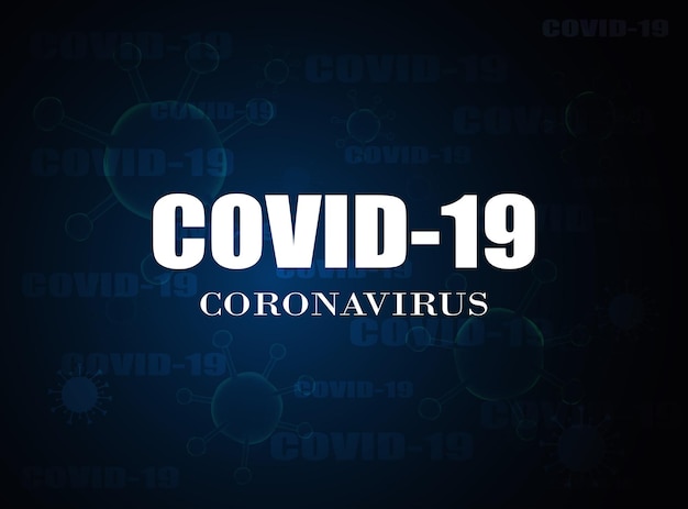 Maladie à coronavirus COVID19 vecteur médical d'infection Nouveau nom officiel de la maladie à coronavirus nommé COVID19 Fond bleu