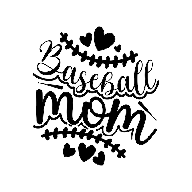 Vecteur maman de baseball svg