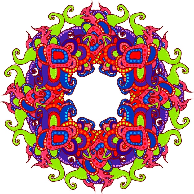 Vecteur mandala abstrait coloré