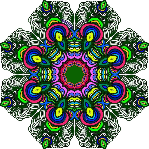 Mandala abstrait coloré