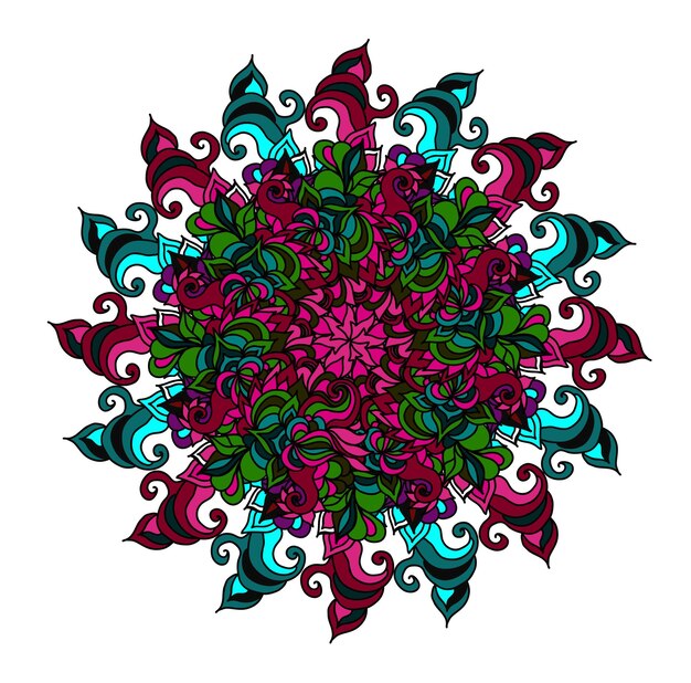 Mandala Abstrait Coloré