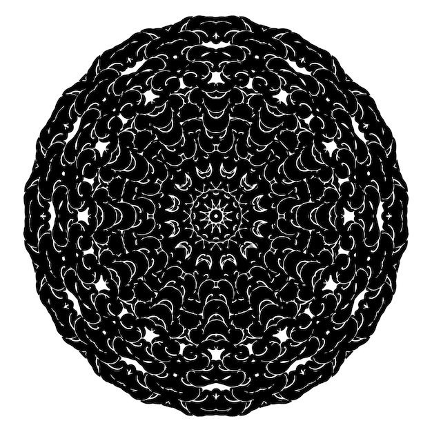 Mandala aztèque vecteur conception de mandala noir gratuit
