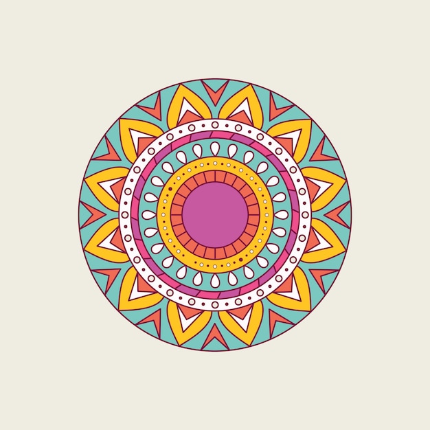 Mandala Coloré Indien