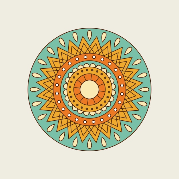 Mandala coloré indien