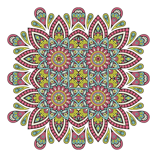 Mandala Coloré De Vecteur