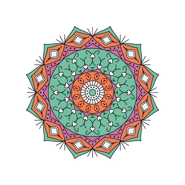 Mandala Coloré De Vecteur