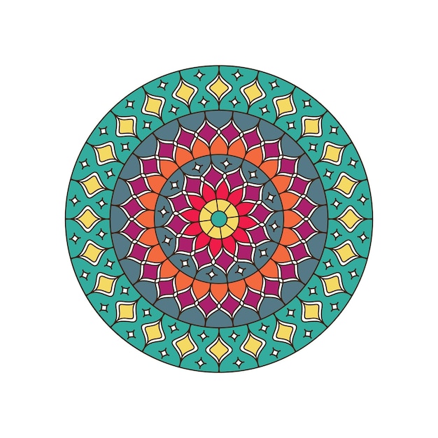 Mandala Coloré De Vecteur