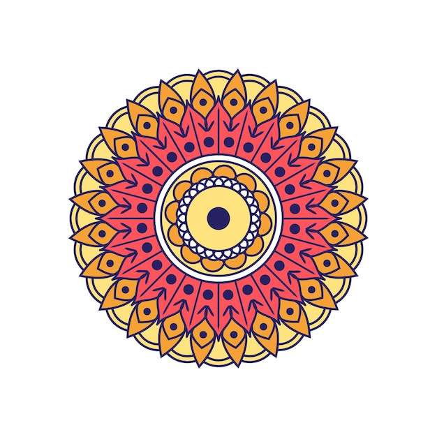 Mandala Coloré De Vecteur