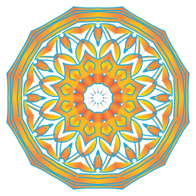 Vecteur un mandala coloré