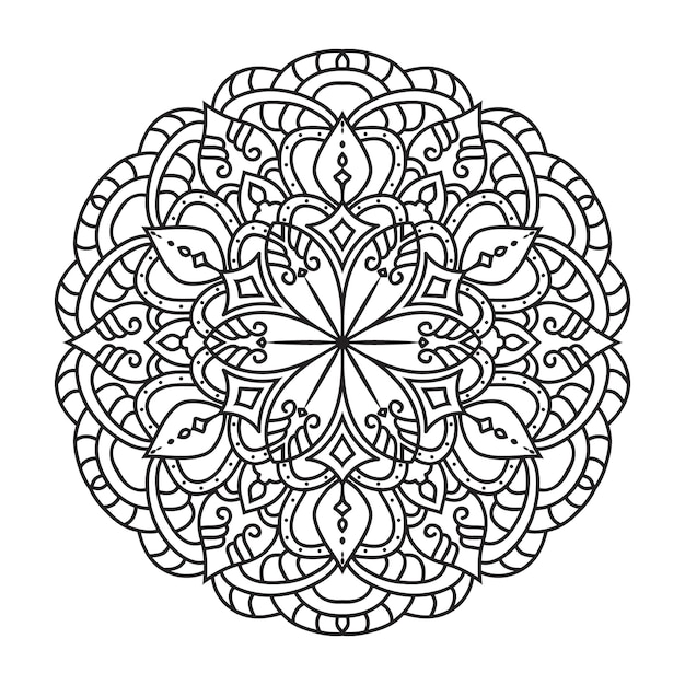 Vecteur mandala à colorier