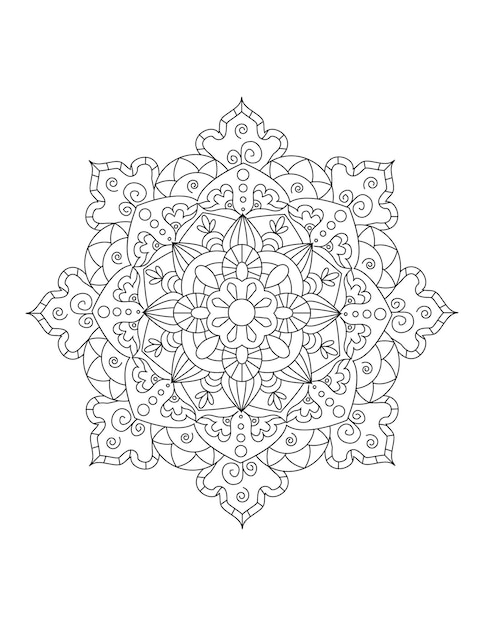 Mandala De Contour à Colorier