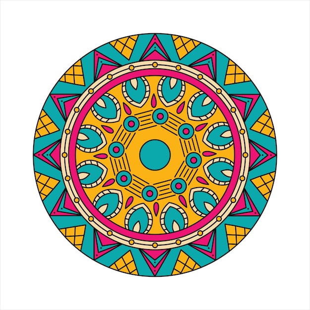 Mandala de couleur indienne