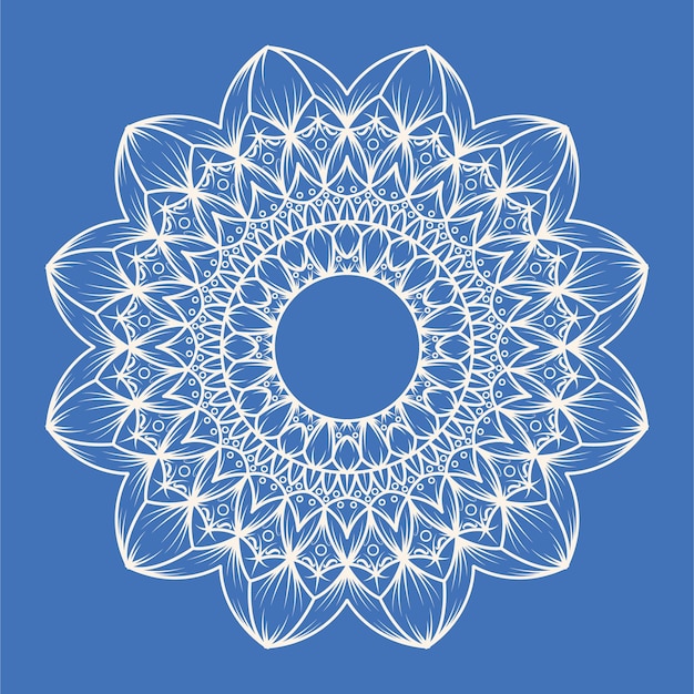 Mandala Dessiné à La Main Pour Signet Rose Marguerite Pâques Couleur Indienne Floral Abstrait Printemps Monogramme Doodle