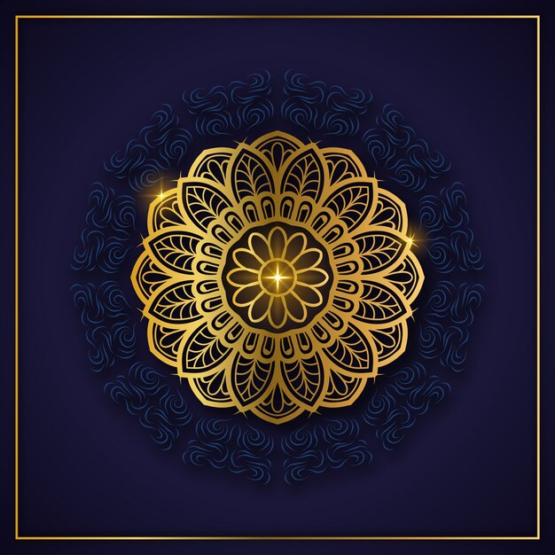 Mandala doré de luxe