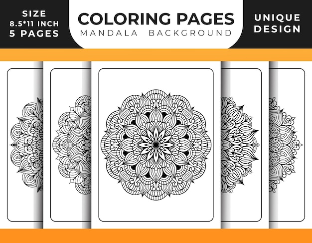 Mandala Fleur Mandala Ligne Art Vecteur Motif Page à Colorier Pour Adultes, Pages à Colorier Mandala