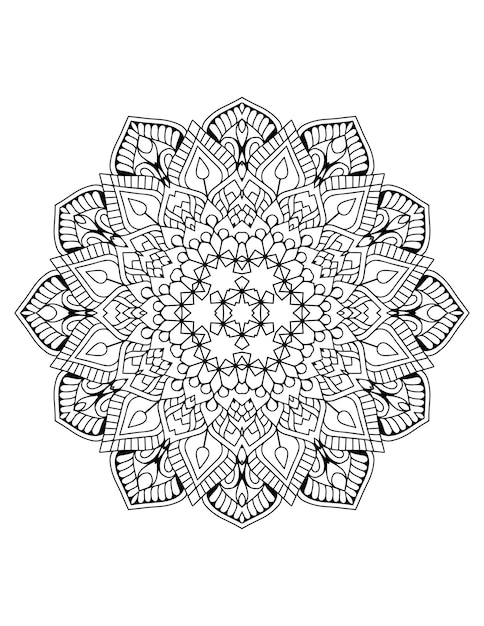 Mandala De Fleurs. Mandala. Coloriage Mandala. Fleur