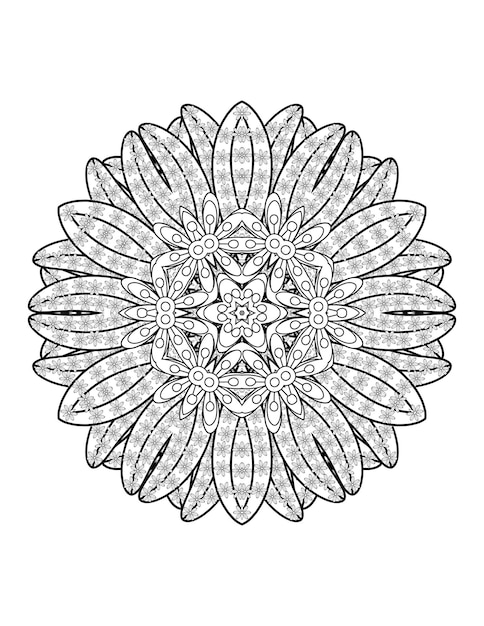 Mandala De Fleurs. Mandala. Coloriage Mandala. Fleur