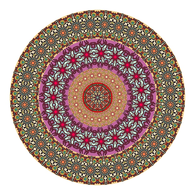 Mandala De Fleurs Pour Cahier De Coloriage