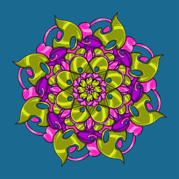 Mandala Floral Coloré