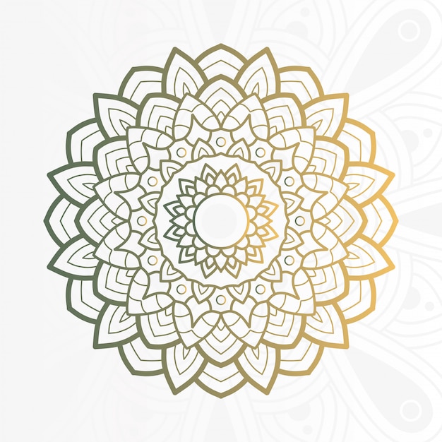Mandala Floral Décoratif Avec Conception D'illustration De Fond Blanc