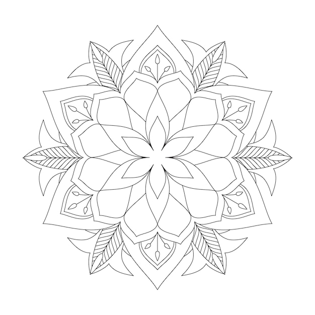 Mandala Floral Facilement Modifiable Et Redimensionnable