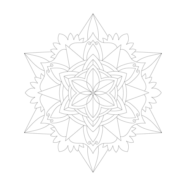 Vecteur mandala floral facilement modifiable et redimensionnable