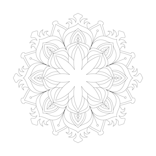 Mandala Floral Facilement Modifiable Et Redimensionnable