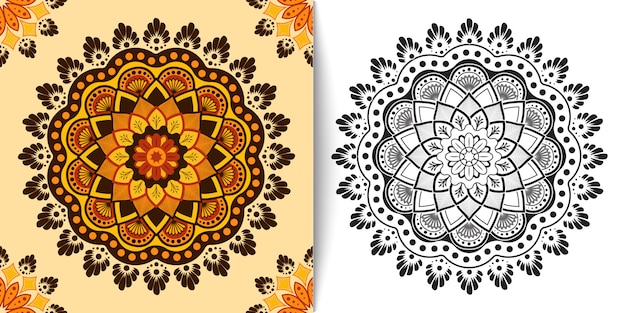 Mandala Floral, Illustration Vectorielle De Luxe Ornement