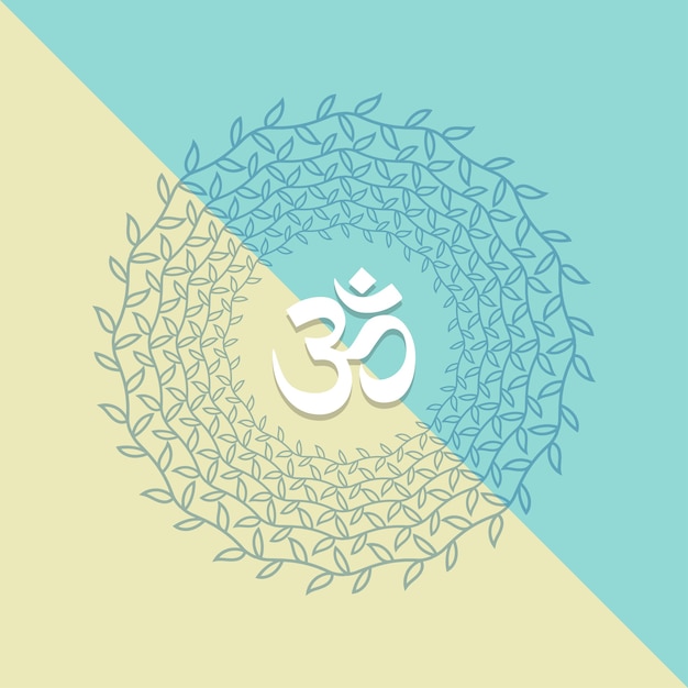 Mandala Floral Avec Symbole De L'om