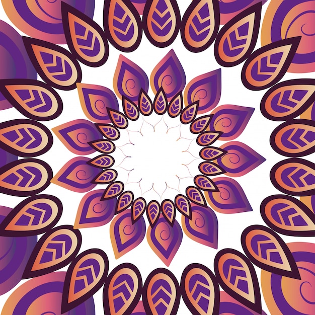 Mandala fond coloré