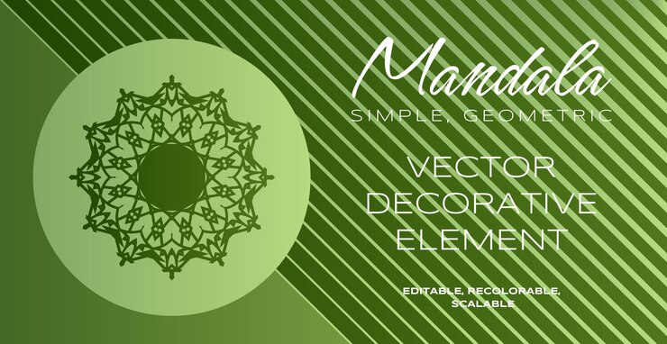 Vecteur un mandala géométrique simple