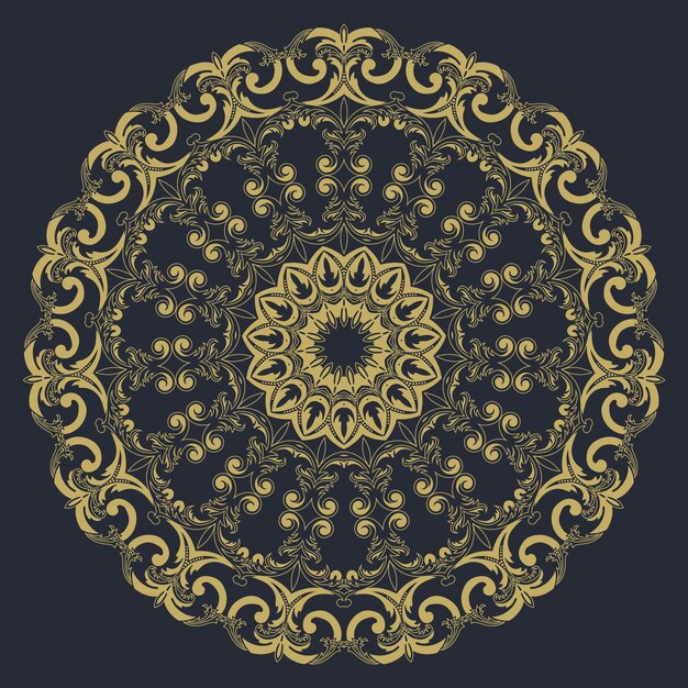 Mandala Élément décoratif ethnique Arrière-plan dessiné à la main Motifs ottomans arabes indiens