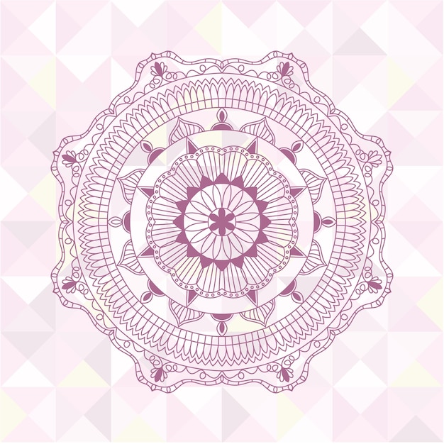 Vecteur mandala lilas rond