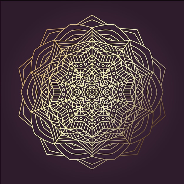 Mandala Lineart Doré