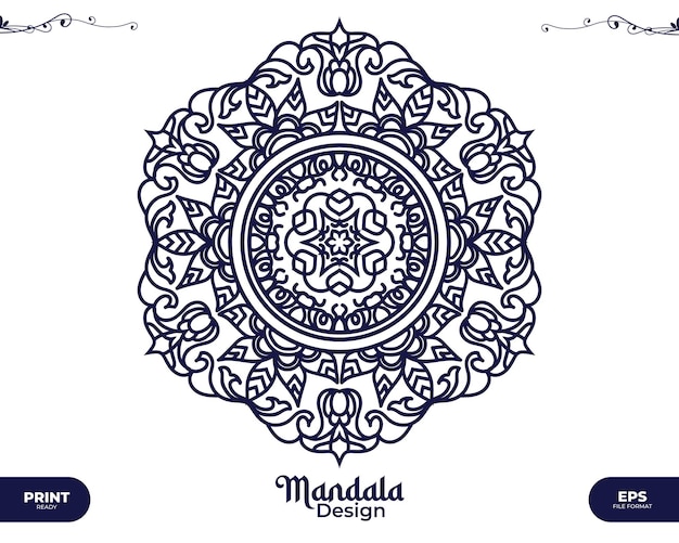 Mandala De Luxe Et Alpona Pour Mariage Impression Affiche Couverture Brochure Flyer Bannière Arabe Mehndi