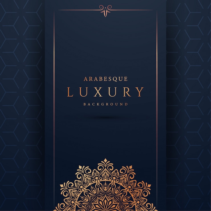 Vecteur mandala de luxe avec arabesque doré style oriental islamique arabe
