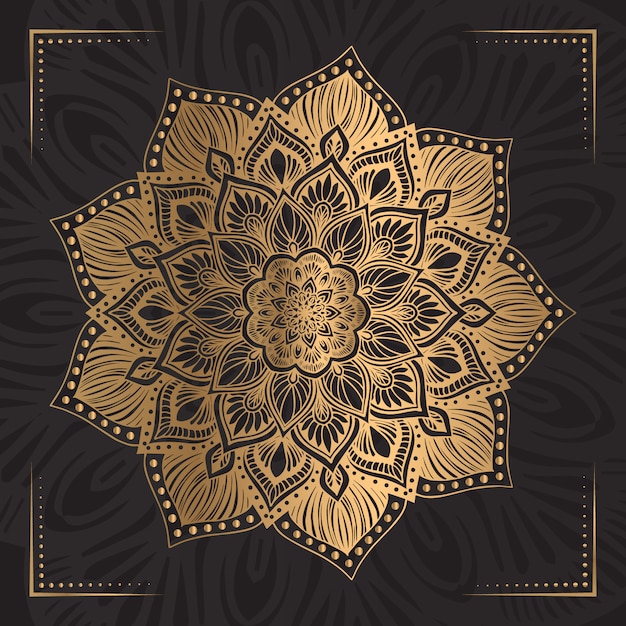 Vecteur mandala de luxe avec arabesque islamique